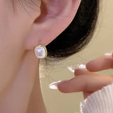 Girls Film Square Beads Ear Buckles Jewelry Ear Accessories for Women