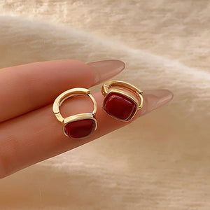 Girls Film Square Beads Ear Buckles Jewelry Ear Accessories for Women