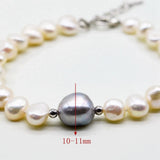 Freshwater Pearl Bracelet Small Hand Beaded Baroque Pearls Adjustable