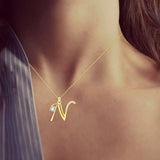 Girls Letter Pendant Necklaces Name Chain Christmas Gift Women Jewelry