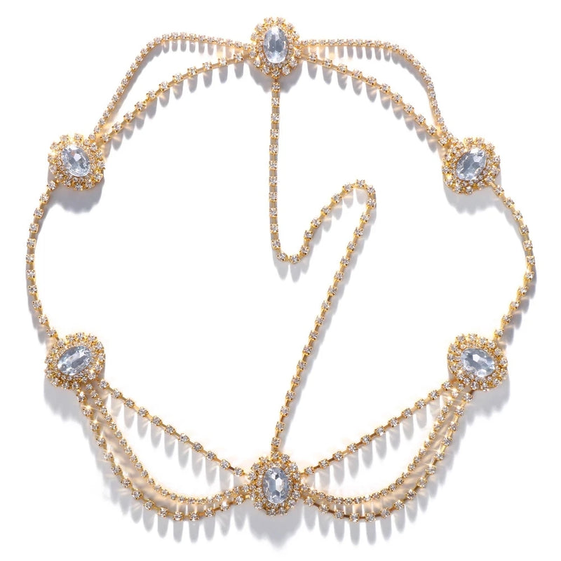 Boho Rhinestone Tiara Hair Accessories for Women Wedding Jewelry