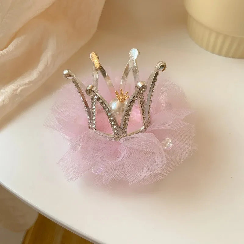 Girls Princess Mesh Hairpin Baby Hair Accessories Tiara Crown