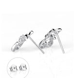 925 Sterling Silver Cat Zircon Earrings for Women