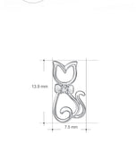 925 Sterling Silver Cat Zircon Earrings for Women