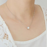 Freshwater Pearl Starfish Pendant Silver Necklace