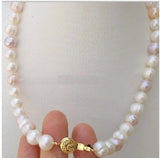Glamorous 11-12mm South Sea Pink Pearl Necklace 18Inch