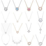 Crystal Pendant Necklace Set, Romantic Jewelry