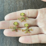 Coconut Tree Saudi Emblem Double Ring Muslim Jewelry