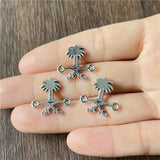 Coconut Tree Saudi Emblem Double Ring Muslim Jewelry