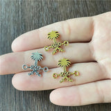 Coconut Tree Saudi Emblem Double Ring Muslim Jewelry