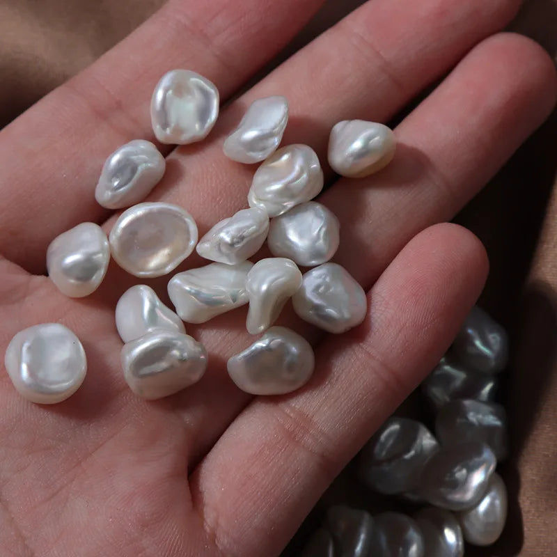 10mm Baroque Loose Natural Freshwater Pearl Beads for Jewelry Making