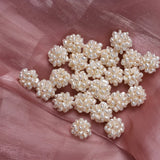 12-13mm Flower Ball Natural Pearl Hand-Woven DIY Jewelry Earring Pendant