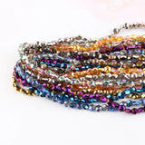6/8mm Hexagon Crystal Beads Jewelry Beading DIY Charm Necklace Making