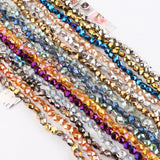 6/8mm Hexagon Crystal Beads Jewelry Beading DIY Charm Necklace Making