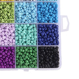 Glass Beads 4mm Elastic String Cord Alphabet Letter Beads Kit for Jewelry Making