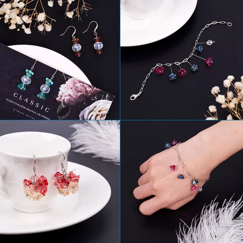 Colorful Flower Bead Cap End Cap Spacer Beads for Jewelry Making