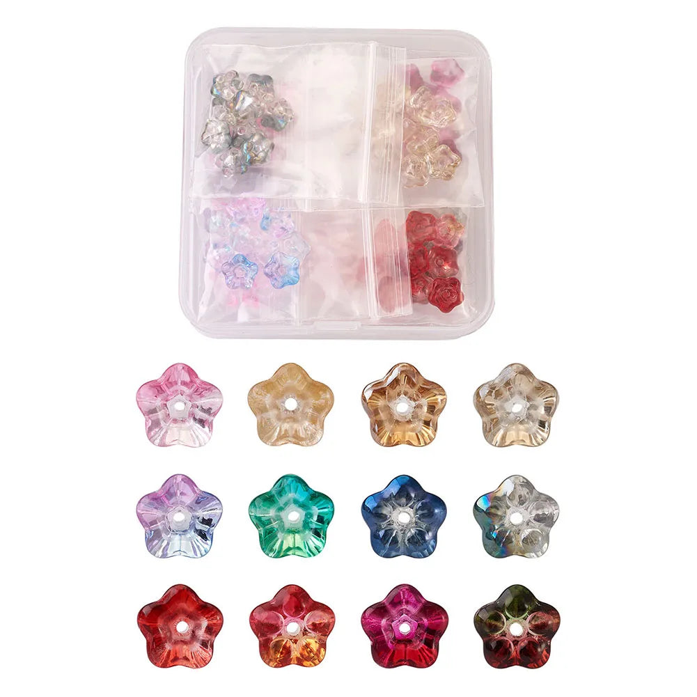 Colorful Flower Bead Cap End Cap Spacer Beads for Jewelry Making