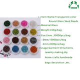 Colorful 2mm 3mm 4mm Glass Seed Beads for Jewelry Making