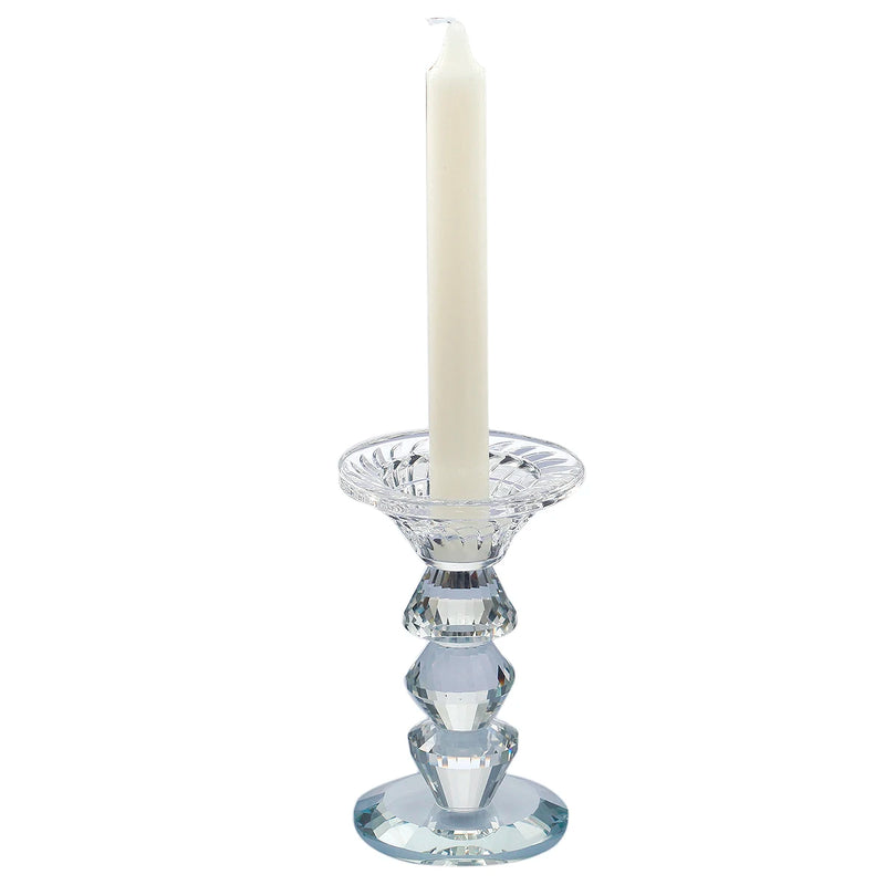 Glass Candlestick Candle Holder Classic Craft Candelabra