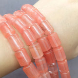 Cherry Quartz Bucket Beads Natural Loose Stone for Diy