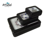 Glass Cover Diamond Jewelry Box Locked Gemstone Storage