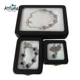 Glass Cover Diamond Jewelry Box Locked Gemstone Storage