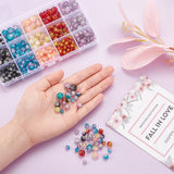 Crackle Beads Kit Round Spacer Loose Beads Set for DIY Bracelet Making