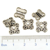 10mm Glass Crystal Beads 30pcs Silver Plate Metal DIY Jewelry Findings