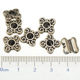 10mm Glass Crystal Beads 30pcs Silver Plate Metal DIY Jewelry Findings