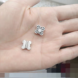 10mm Glass Crystal Beads 30pcs Silver Plate Metal DIY Jewelry Findings