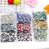 Glass Crystal Xilion Lochrose Sew On Stones 3-6 MM Round Sewing Beads