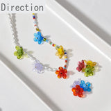 Glass Five-leaf Small Flower Petal Beads Diy Retro Jewelry Material