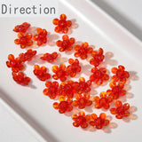 Glass Five-leaf Small Flower Petal Beads Diy Retro Jewelry Material