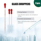 Glass Graduated Measuring Cylinders Kit with Pipettes Brushes Rod