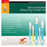 Glass Measuring Cylinders Set with Tools