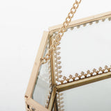 Geometric Glass Jewelry Organizer Box Terrarium Plants Holder