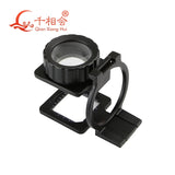 3X Folding Cloth Magnifying Glass Loupe with Scale