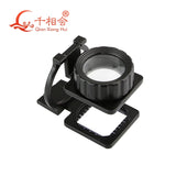 3X Folding Cloth Magnifying Glass Loupe with Scale