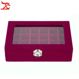 24 Grids Velvet Jewelry Display Organizer Holder Case