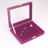 Velvet Jewelry Display Box Case Organizer Stand Holder Showcase