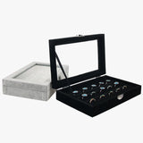 Velvet Jewelry Display Box Case Organizer Stand Holder Showcase
