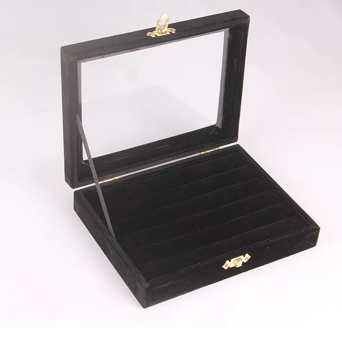 Velvet Jewelry Display Box Case Organizer Stand Holder Showcase