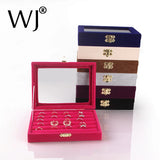 Velvet Jewelry Display Box Case Organizer Stand Holder Showcase