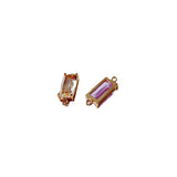 Glass Mix Eardrop Alloy Necklace Earring Charms 4pcs