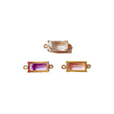 Glass Mix Eardrop Alloy Necklace Earring Charms 4pcs
