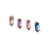 Glass Mix Eardrop Alloy Necklace Earring Charms 4pcs