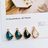 Glass Mixed Eardrop Alloy Necklace Earring Accessories Charms Pendant