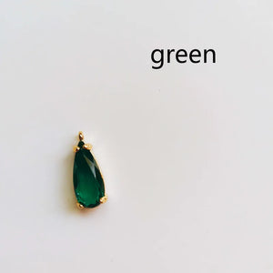 Glass Eardrop Alloy Necklace Earring Charms Pendant Jewelry 4pcs