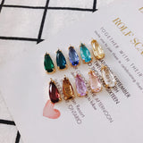 Glass Eardrop Alloy Necklace Earring Charms Pendant Jewelry 4pcs