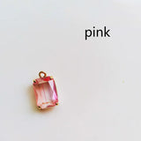 Glass Mixed Eardrop Rectangle Pendant Jewelry Making Diy Material